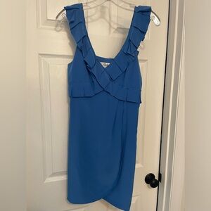 100% silk Tibi New York blue wrap dress size 4